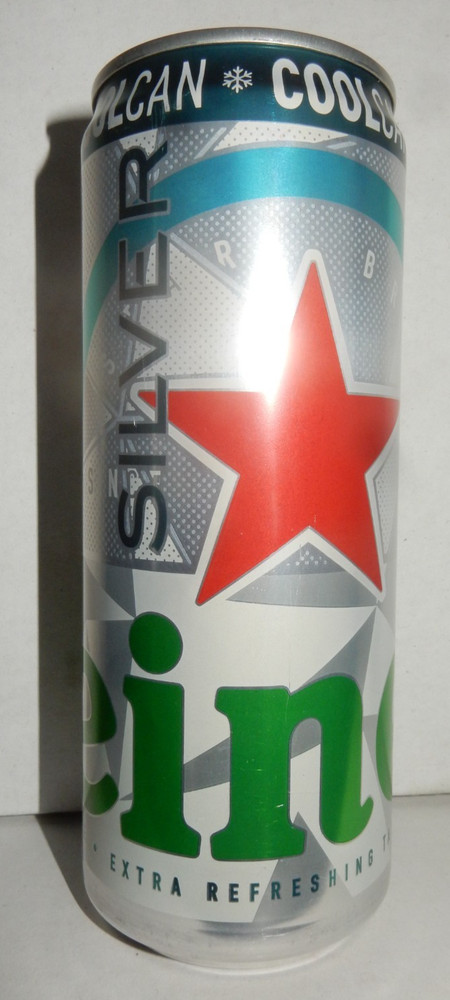 HEINEKEN SILVER Cool Can Edition Beer can from HOLLAND (33cl) Empty !!