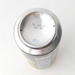 Empty 360th Anniv Osječko Dark Radler Beer can; 500 ml; BOTTOM (Osijek, Croatia)