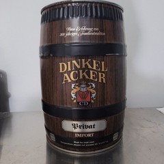 DINKEL ACKER 5-Liter beer can. **NICE ** Good condition with stoppers