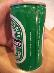 HEINEKEN LAGER BEER ALUMINUM 12 OZ CAN BREWED IN HOLLAND IMPORTED WRITTEN ON TOP