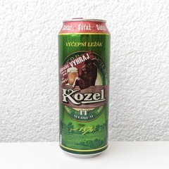 Empty 2011 Kozel Lager 11 Beer can; 500 ml/16.9 fl oz; TOP (Slovakia)