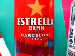 4 EMPTY BEER CAN CARLING 10 FOOTBALL CUP, ESTRELLA DAMM, EFES PILSNER, HEINEKEN