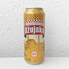 Empty Ožujsko Beer can – FIFA World Cup Qatar 2022 Ed – BOTTOM opened (Croatia)