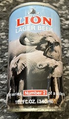 LION LAGER #2 ELEPHANT OHLSSONS CAPE BREWERY SOUTH AFRICA