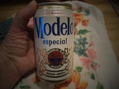 MODELO ESPECIAL CERVEZA 340 ML ALUMINUM BEER CAN HENCHO EN MEXICO RIBBED NECK