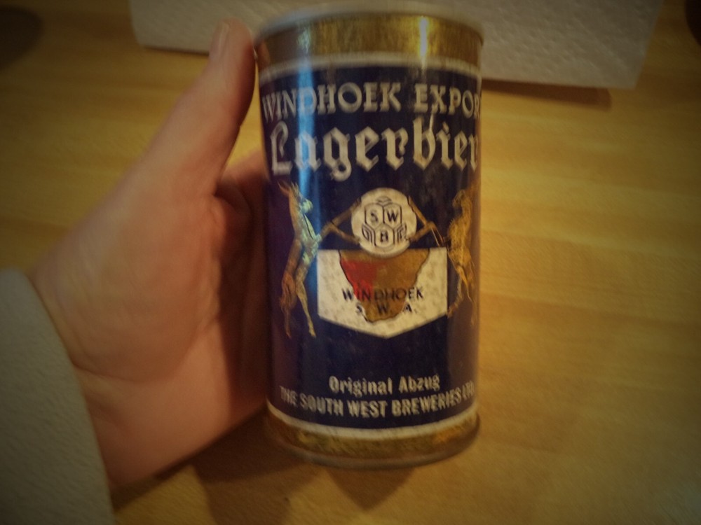 WINDHOEK EXPORT LAGERBIER 340ML STRAIGHT EDGE STEEL CAN, WINDHOEK S.W.A. NAMIBIA