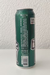 Empty Rogue Dead Guy IPA Beer can; 568 ml / 19 fl oz; BOTTOM opened (USA)