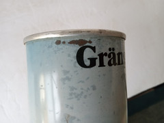 GRANGES FATOL II B Beer Can 16 oz Steel Pull Tab Scenic Set Can SWEDEN 1970s