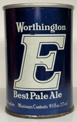 Worthington E Best Pale Ale 275 ml. Straight Steel Beer Can (United Kingdom)