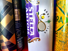 x4 EMPTY BEER CANS CORONA MILANO CORTINA OLYMPIC, LOVE LANE, COBRA, WIMBLEDON 26
