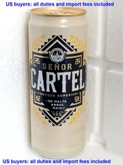 Empty Beer Can Senor CARTEL Obolon 330 ml. Ukraine 2024 Bottom open