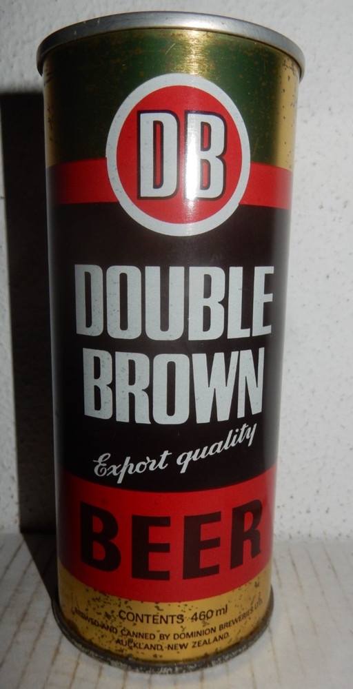 DB DOUBLE BROWN BEER Straight Steel Beer Can from NEW ZEALAND (460ml) Empty !!