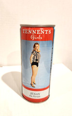 Tennent’s Girls Lager Beer Susan On Parade 15.5oz steel beer can Scotland