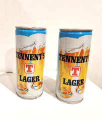 Tennent’s Girls Lager Beer Erica steel beer cans 15.5oz Scotland 2 different