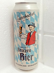 Empty Beer Can BROTZEIT BIER Lauterbacher 500 ml. Germany 2024 Bottom Open!