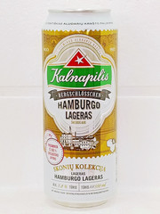 Kalnapilis Hamburgo Lageras Empty Beer Can 500ml Lithuania 2025 Bottom Open