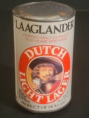 Vintage Laaglander Beer Home Brew Dutch Holland Yeast Tin Can FOR DISPLAY ONLY