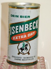 ISENBECK EXTRA DRY BEER “WEST GERMANY” Rare 12 flo oz STEEL BEER CAN 1960’s