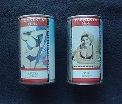 TENNENT’S GIRL BEER CANS (2 /1970s)/SCOTLAND) “ANGELA / PAT”