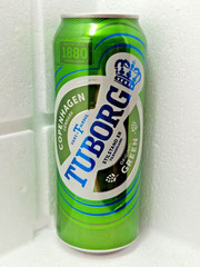 Empty Beer Can TUBORG GREEN 500 ml. Ukraine 2017 Top Open!