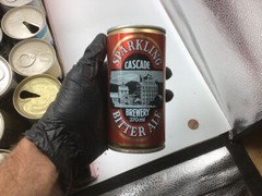 vintage beer can: SPARKLING BITTER ALE – CASCADE – STEEL wide seam – pull tab