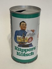 Kuppers Kolsch empty beer can, straight steel, Germany, OI on lid