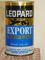 Vintage LEOPARD EXPORT LAGER BEER 12 flo oz GOLD & BLUE WHITE BEER CAN 1970’s