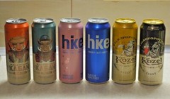 SET 6 Empty Cans of Beer BOTTOM OPEN