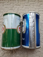 LABATT’S 50 ALE & BLUE ALE/CANADA/ EMPTY OPENED 12 OZ PUSH TOP STEEL BEER CAN