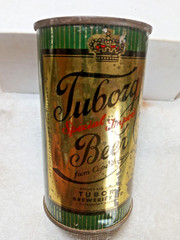 Tuborg special import flat top beer can , Denmark EMPTY