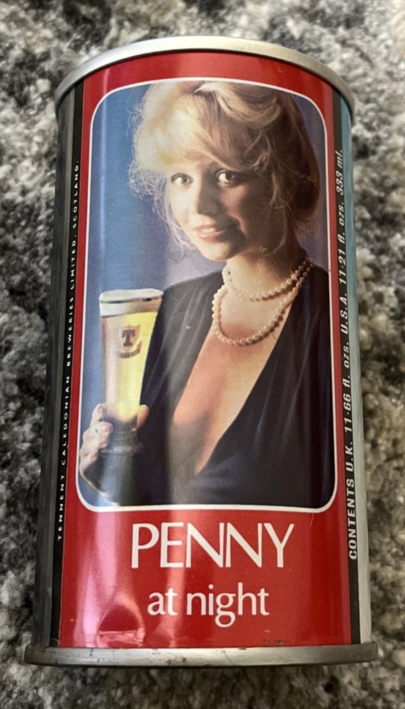 TENNENTS LAGER PENNY AT NIGHT STRAIGHT STEEL BEER CAN SCOTLAND