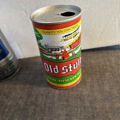 Vintage Molson OLD STYLE Pilsner EMPTY 341ml SS Tab Beer Can UNION MADE RARE Red
