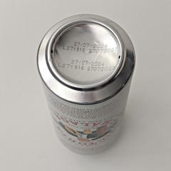 Empty 2023 Victoria Malaga Beer can; 500 ml/ 16.9 fl oz; BOTTOM (Spain)