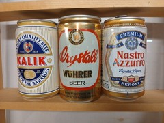 International Beer Cans, Nastro Azzurro, Kalik, Crystall