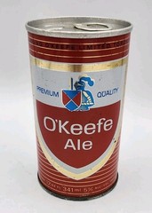 VTG O’KEEFE ALE PULL TAB BEER CAN EMPTY RED CAN