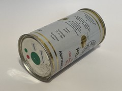 Alpirsbacher Pilsner empty beer can, straight steel, Germany, OI on lid