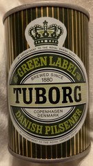 Tuborg Green Label Beer Can – Denmark – Steel – 28.4 cl – 9.6 Oz @1970’s