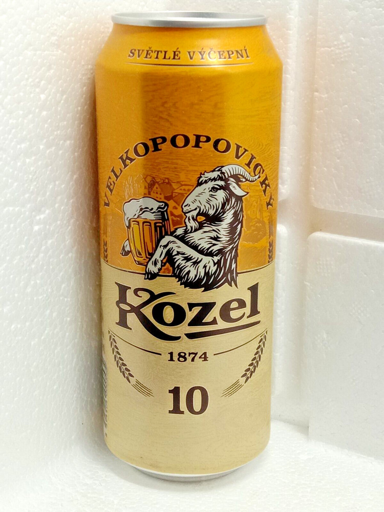 VELKOPOPOVICKY KOZEL Empty Beer Can 500ml Czech Republic 2022 Top Open
