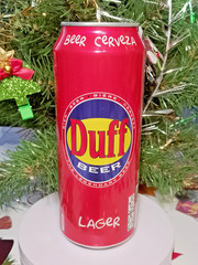 Empty DUFF Beer Can 500ml Bottom Open Collectible Germany 2025