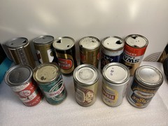 11 DIFFERENT INTERNATIONAL 12OZ. STEEL PULL TAB BEER CANS. FOREIGN COUNTRIES