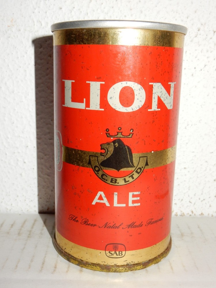 LION ALE Straight Steel Beer can from SOUTH AFRICA (340ml) Empty Beercan !!