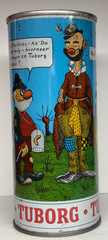 Tuborg Cartoon 45 cl. Straight Steel Beer Can (Denmark)