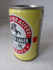 HOLSTEN LAGER Beer Can 11 oz. Steel Pull Tab HAMBURG Germany AGENT STAMP