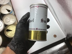 vintage beer can: SAN MIGUEL Beer – – STEEL wide seam – pull tab