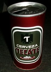 RARE 1960’s Tecate Beer of Mexico, EARLY RING PULL Vintage Beer Can