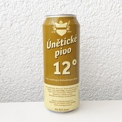 Empty 2022 Únětické pivo 12° Beer can; 500 ml/16.9 fl oz TOP (Czech Republic)
