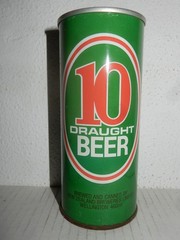 10 DRAUGHT BEER Straight Steel Beer Can from NEW ZEALAND (460ml) Empty !! 01
