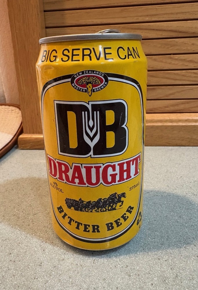 1993 DB Draught Bitter Beer Empty Can-New Zealand Master Brewer-12 oz/375ml