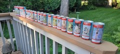 22 TENNENT’S GIRLS STEEL EMPTY BEE CANS WOW