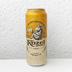 Empty 2023 Kozel Lager Beer can; 500 ml/16.9 fl oz; TOP (Croatia)